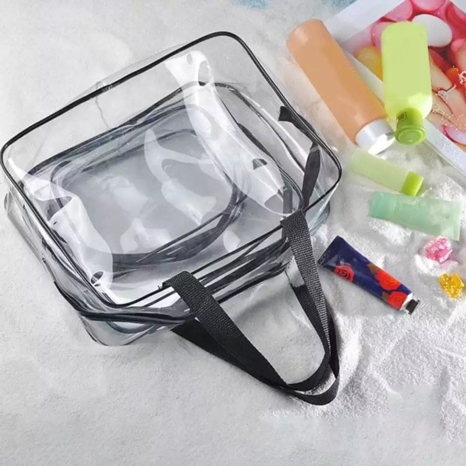 Makeup Storage Grooming Bag Set, Transparent Clear Cosmetic Bag, Transparent Toiletry Bag, Water Proof Plastic Travel Cosmetic Bag, SML Bag Makeup Storage Grooming Bag Set, Transparent Clear Cosmetic Bag, Transparent Toiletry Bag, Water Proof Plastic Travel Cosmetic Bag, SML Bag